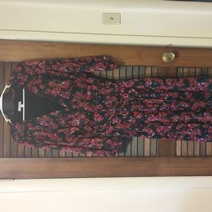 Eva Mendes New York& Company XL rose and black dress